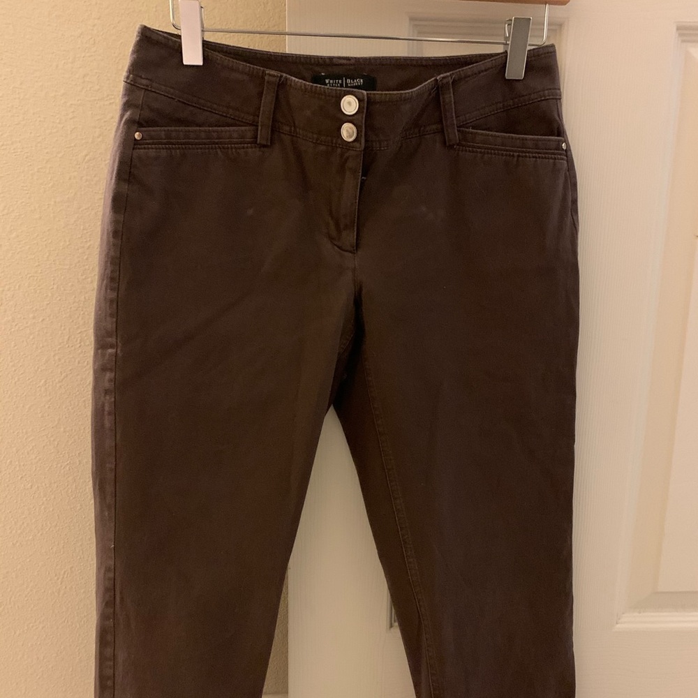🛍3/$15 WHBM Comfy Brown Capri Pants, Size 4